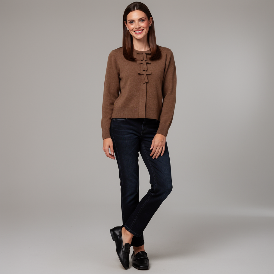 Rena Marx - Kaschmir-Cardigan mit Schleifendetails