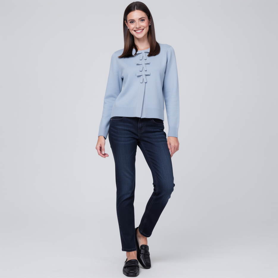 Rena Marx - Kaschmir-Cardigan mit Schleifendetails