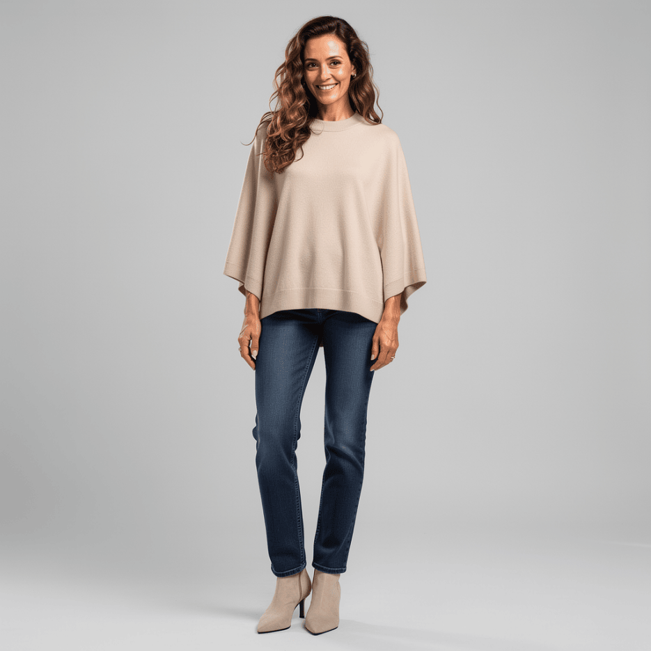 Rena Marx - Cape-Pullover aus Kaschmir