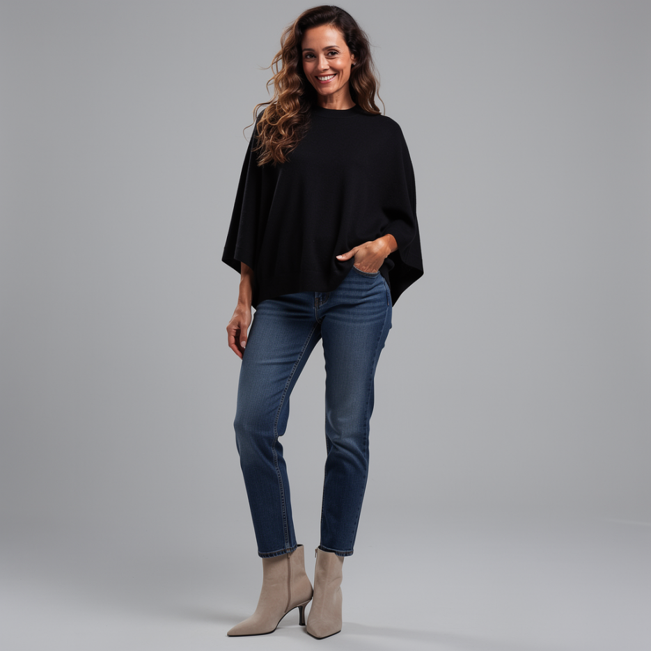 Rena Marx - Cape-Pullover aus Kaschmir