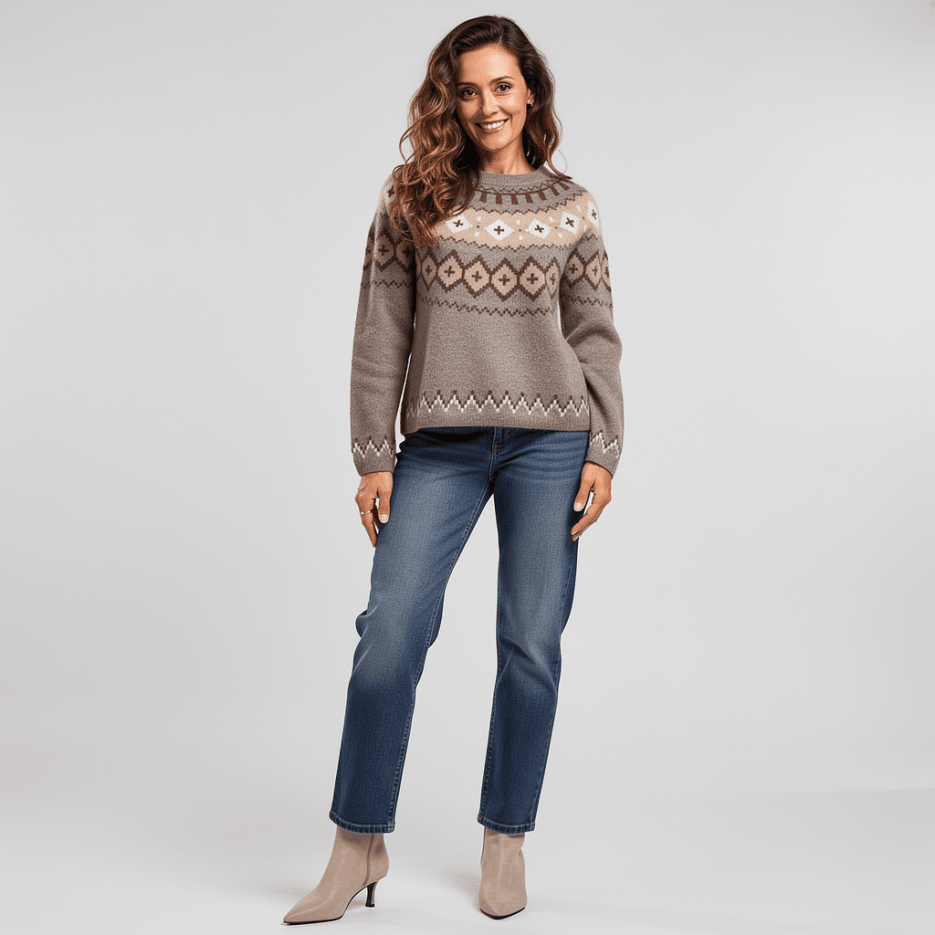 Princess - Pullover mit Norweger-Muster