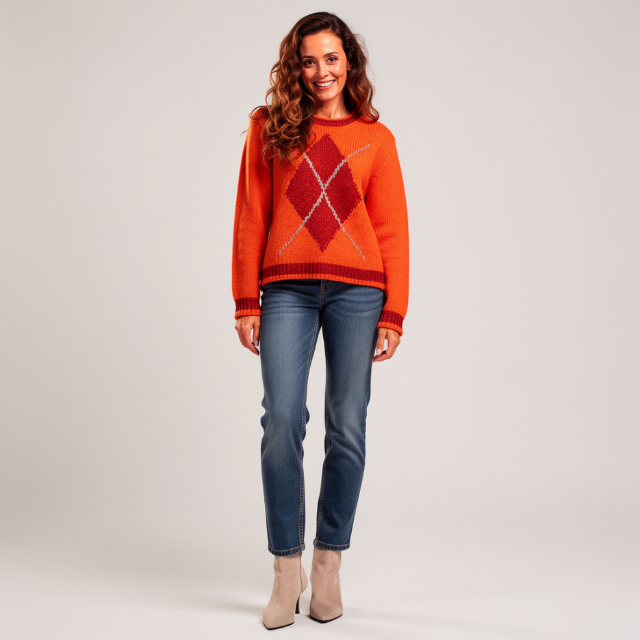 Grace - Pullover mit Argyle-Karo