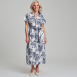 120% Lino - Leinenkleid mit Print