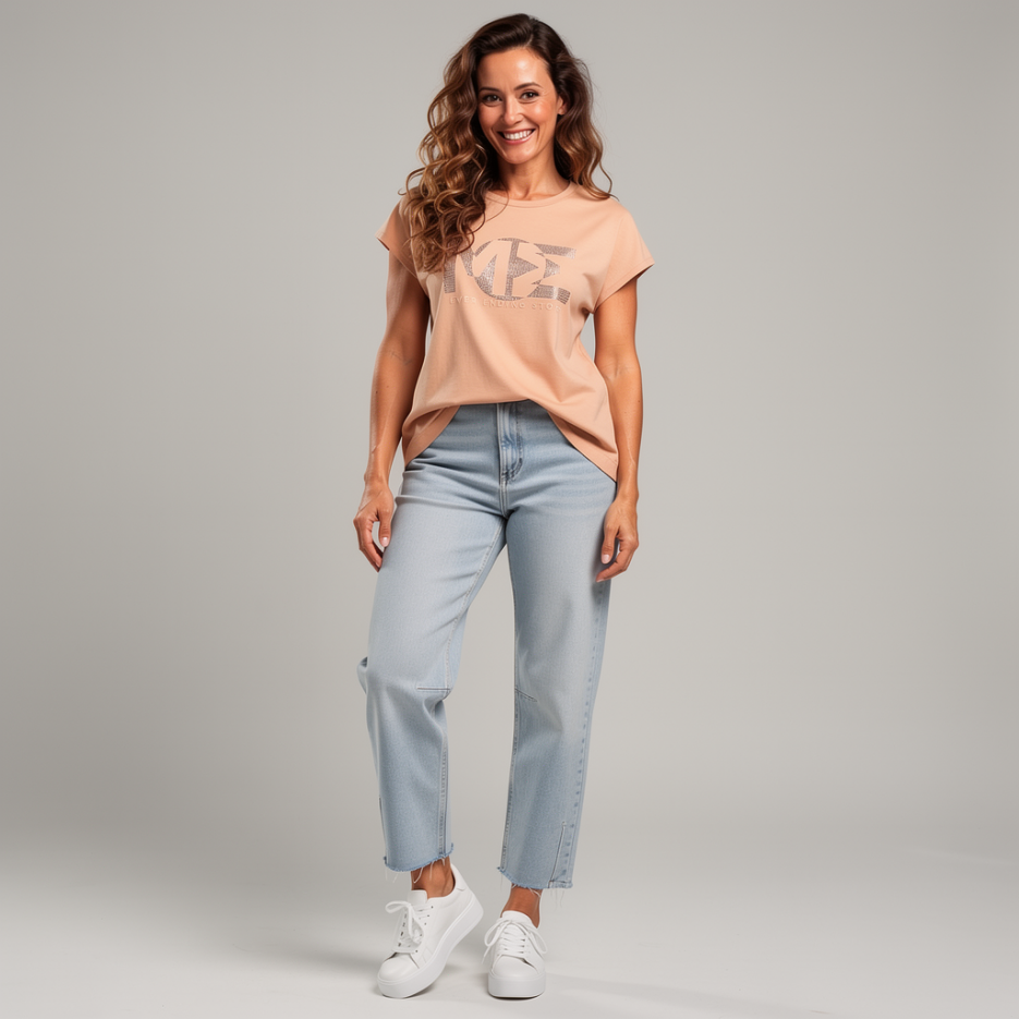 Monari - Shirt mit Strassapplikation