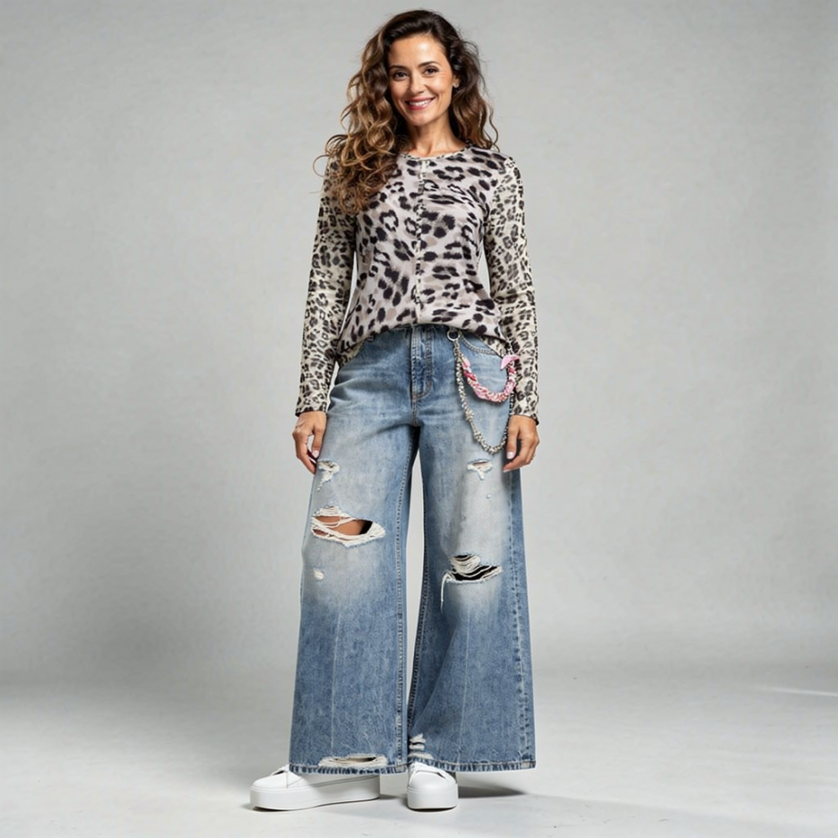 Cambio - Wide Leg Jeans PALAZZO CROPPED