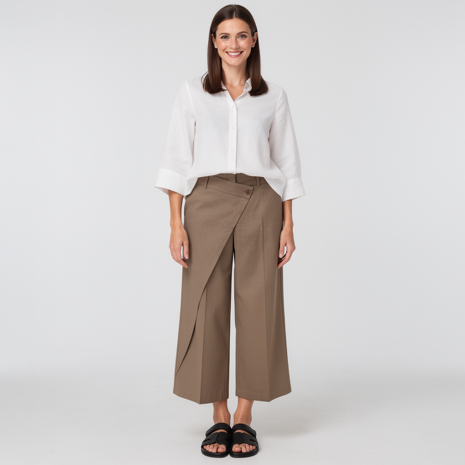 Cambio - Leinenhose ANAIS CROPPED